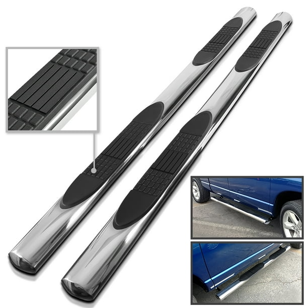For 15-18 Ford F150/Super Duty Curved 4" Side Step Nerf Bar Running Board Chrome